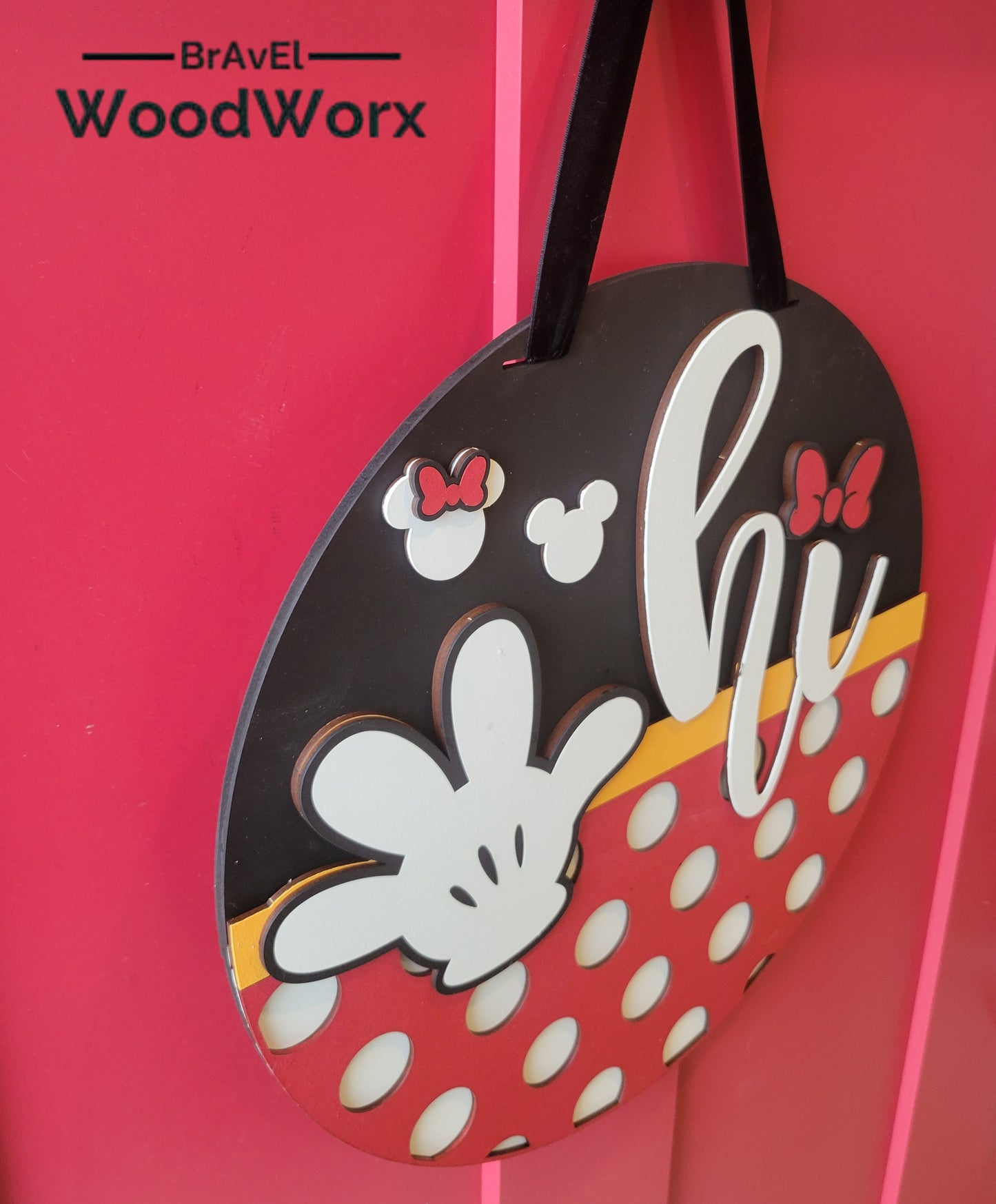 Extra Large 16" Mini Polka Dot Door Hanger: Stylish and Fun Entryway Decor