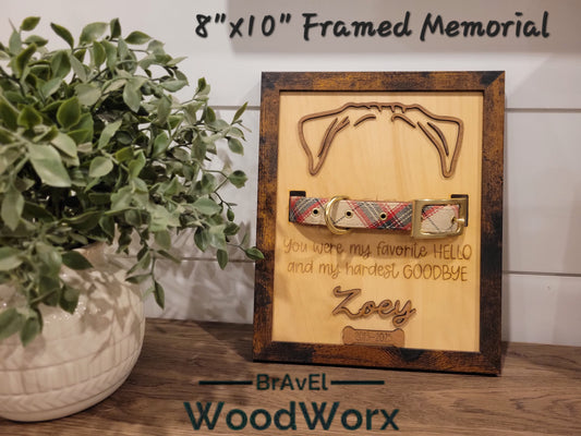 Personalized Memorial Pet Collar Holder Sign – Custom Tribute for Beloved Pets