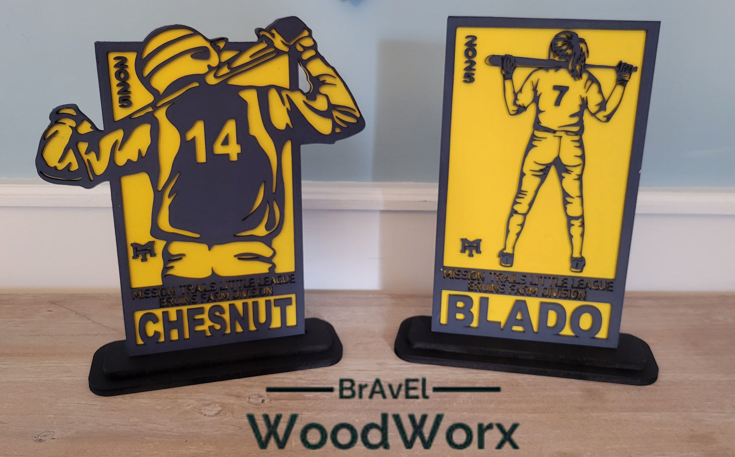 Personalized Baseball Softball Team Player Gift Trophy Award- Sports Shelf Sitter Youth Team Colors Player Number Position Bulk Stand