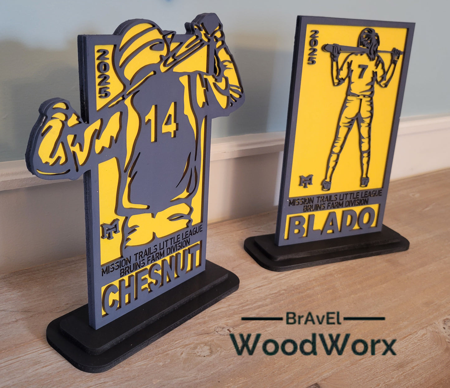 Personalized Baseball Softball Team Player Gift Trophy Award- Sports Shelf Sitter Youth Team Colors Player Number Position Bulk Stand