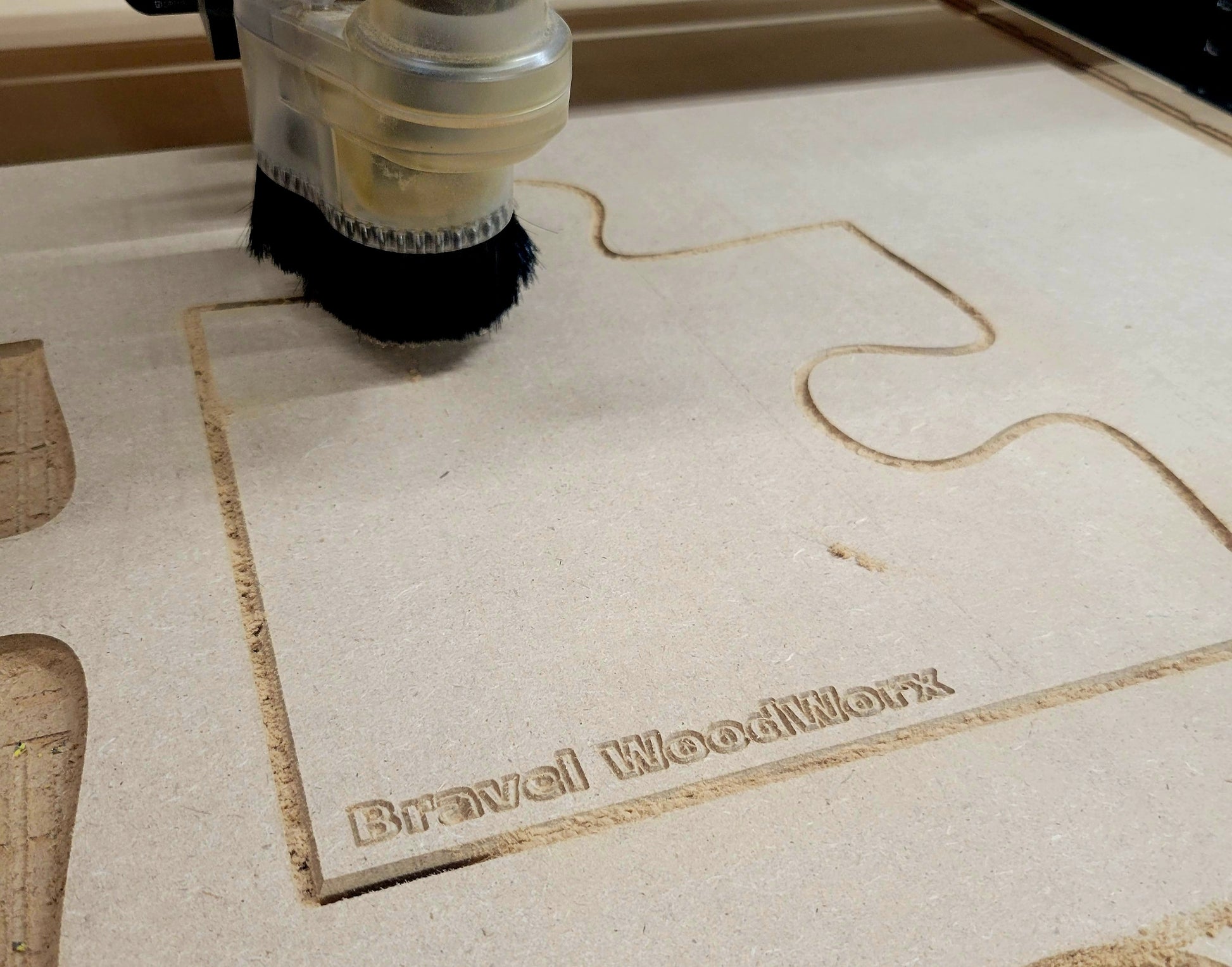 Round 5 Pocket Valet Tray Router Template (Clear Acrylic) - Jeff Mack Supply