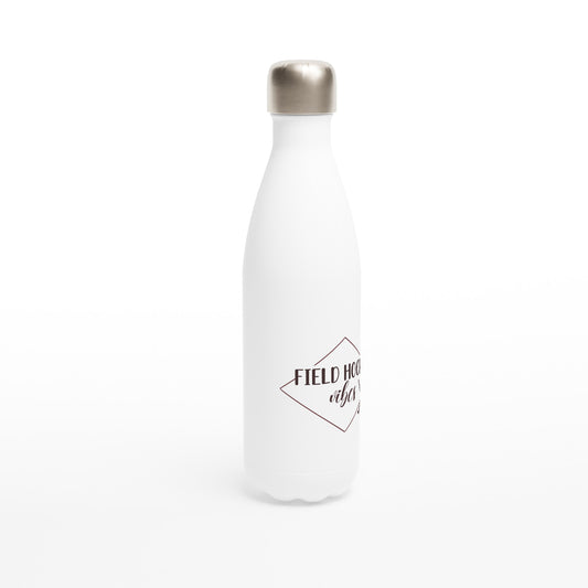 Field Hockey Vibes White 17oz Stainless Steel Water Bottle