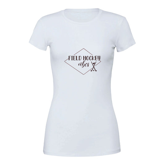 Field Hockey Vibes Premium Womens Crewneck T-shirt | Bella + Canvas 6004