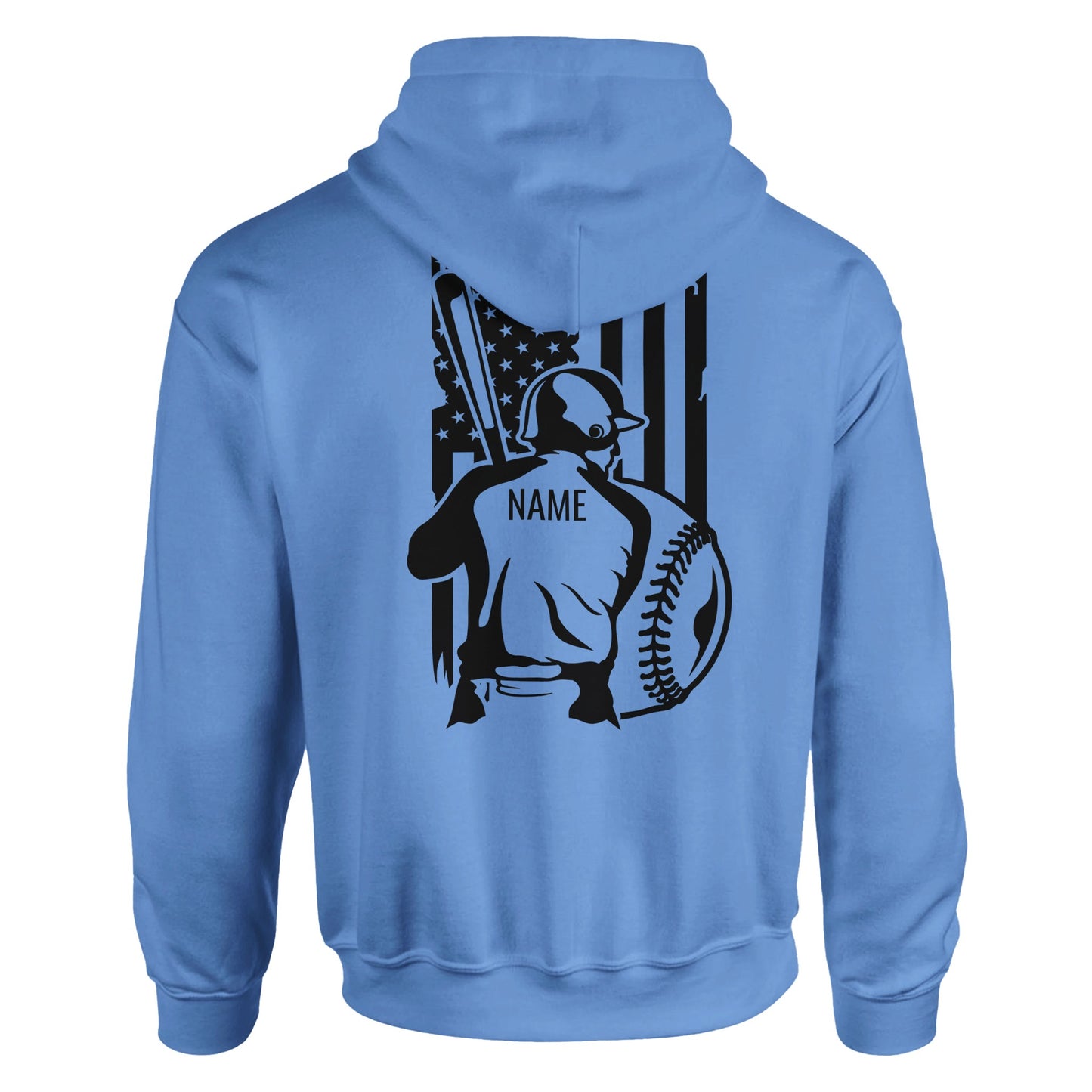 Personalized Baseball Flag Classic Unisex Pullover Hoodie | Gildan® 18500