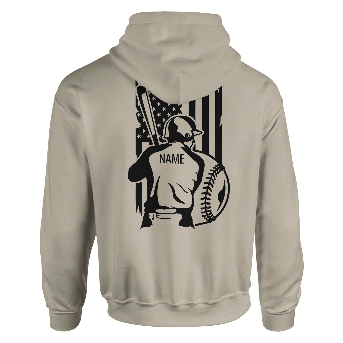 Personalized Baseball Flag Classic Unisex Pullover Hoodie | Gildan® 18500