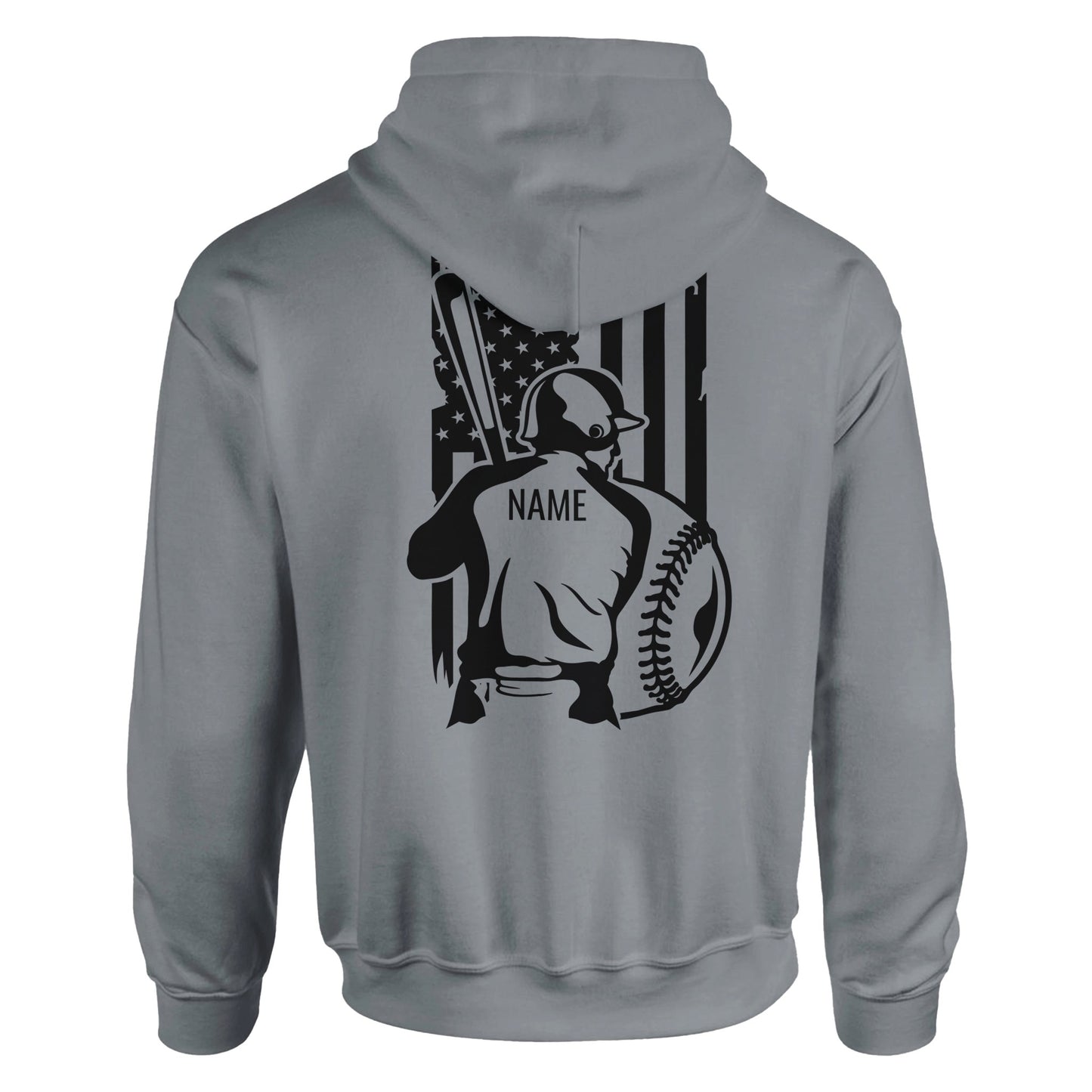 Personalized Baseball Flag Classic Unisex Pullover Hoodie | Gildan® 18500