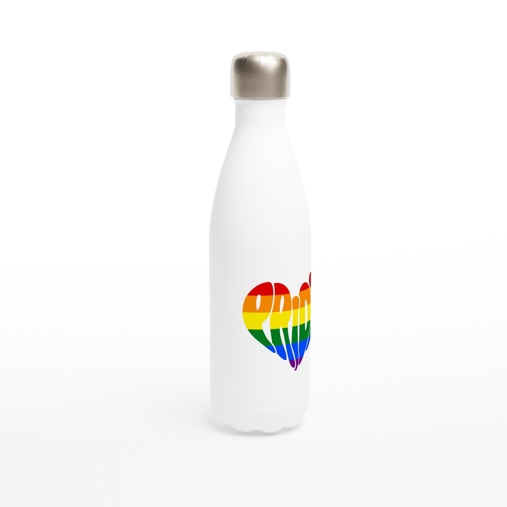 Pride Equality White 17oz Stainless Steel Water Bottle