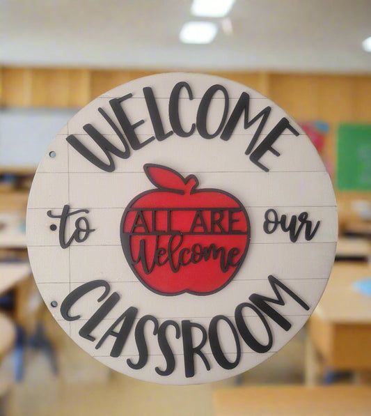 Apple of Learning: Welcome to Our Classroom Sign