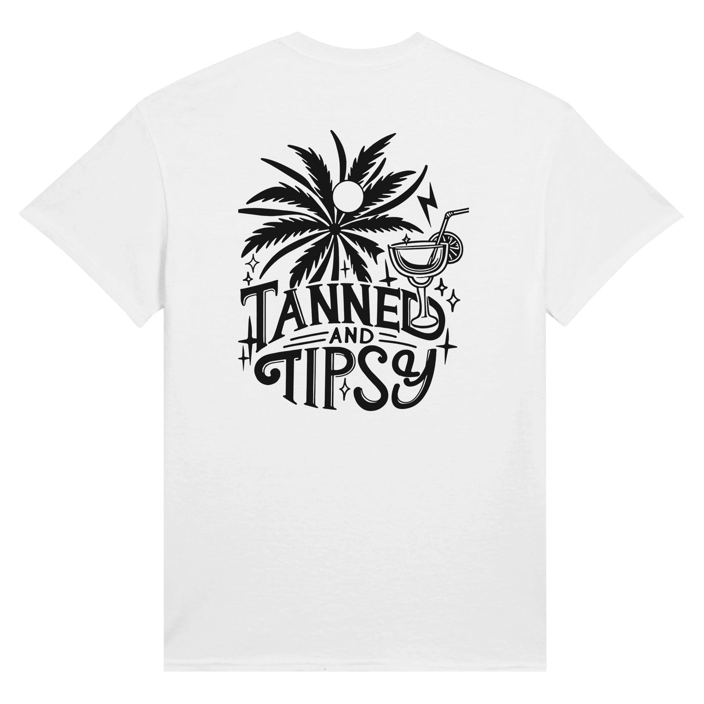 Back Tanned & Tipsy Ultra Cotton Unisex Crewneck T-shirt | Gildan 2000