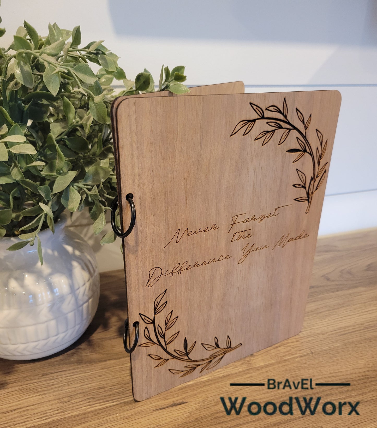 Custom Walnut Greeting Card Binder