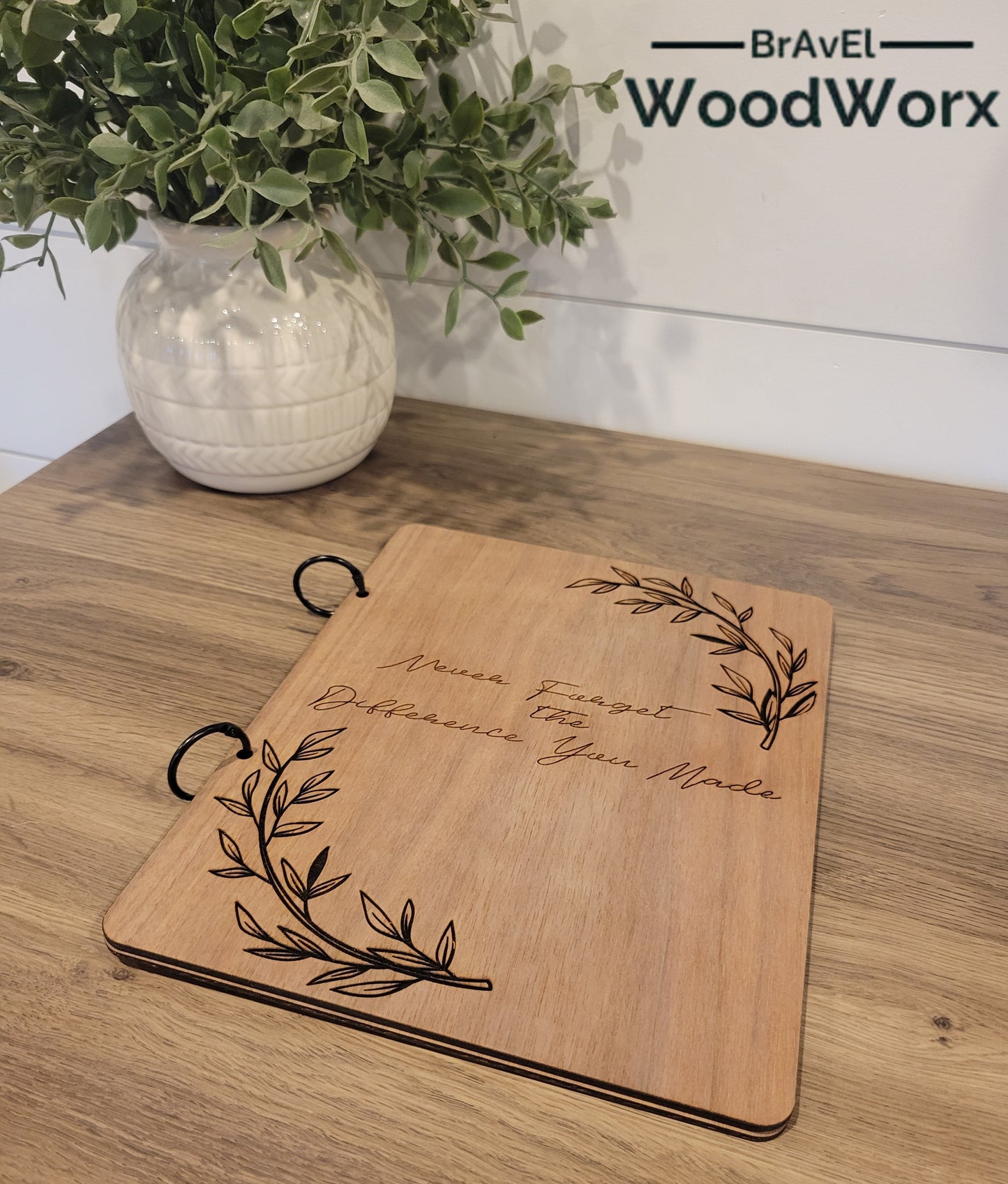 Custom Walnut Greeting Card Binder