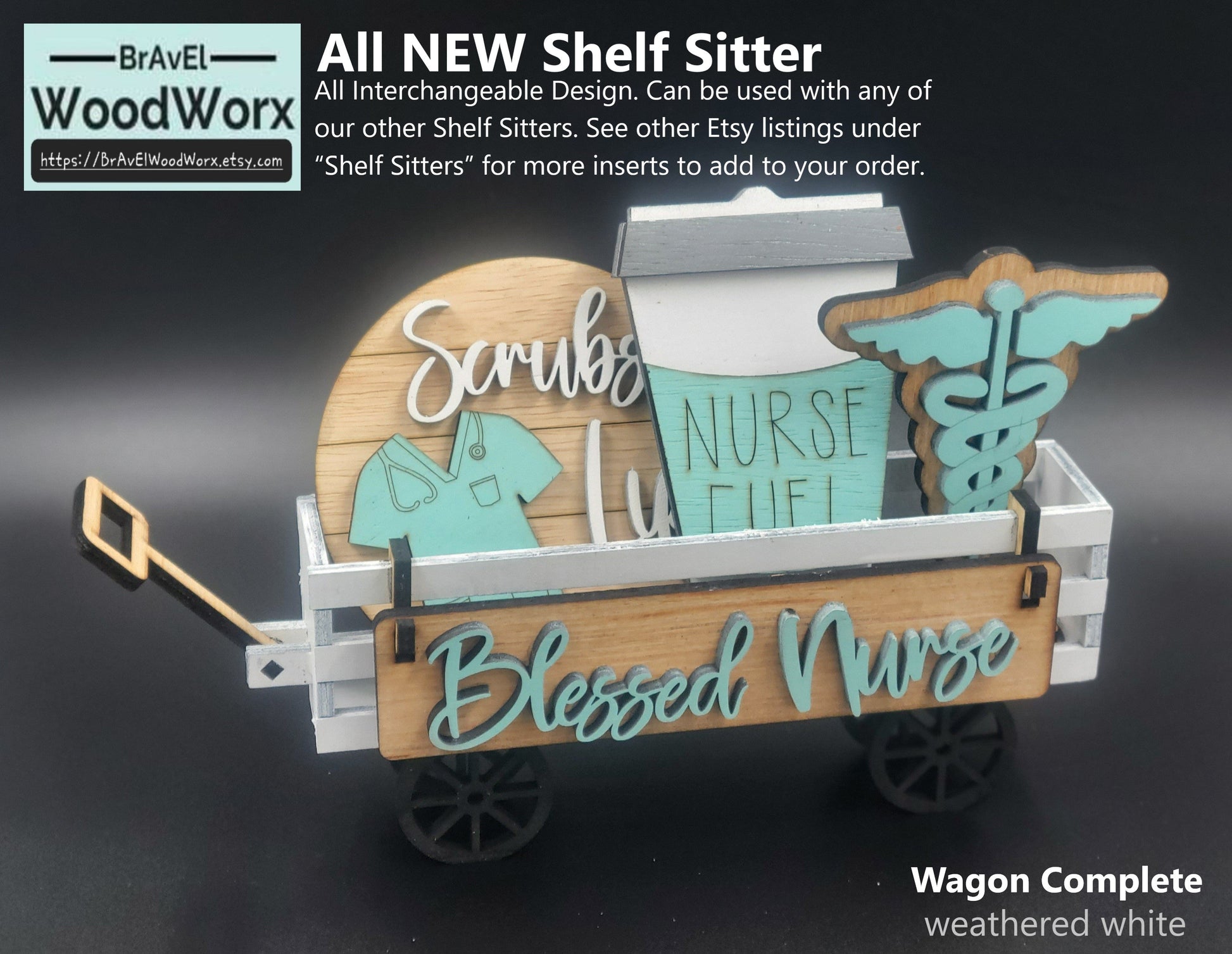 Handcrafted Blessed Nurse Laser Cut Shelf Sitter: A Unique Tribute to Nursing Excellence