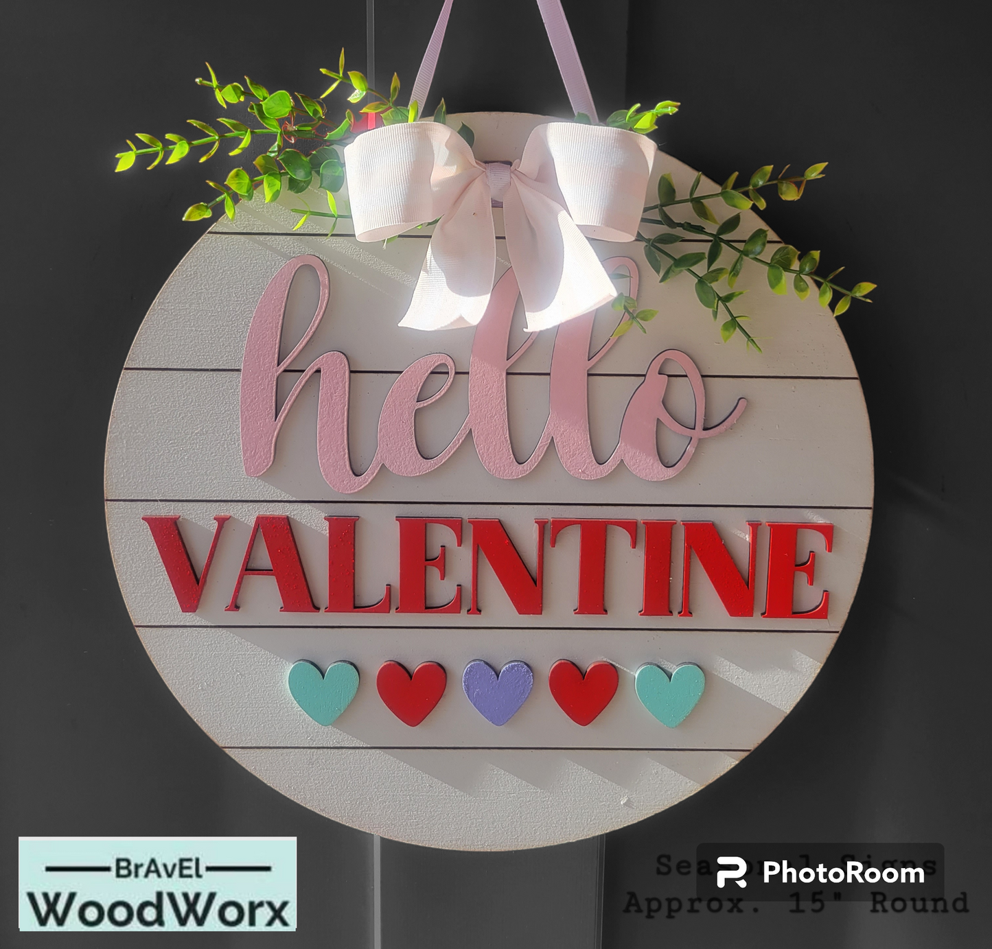 Hello Valentine Door Hanger – Charming Shiplap Seasonal Decor for Your Front Door