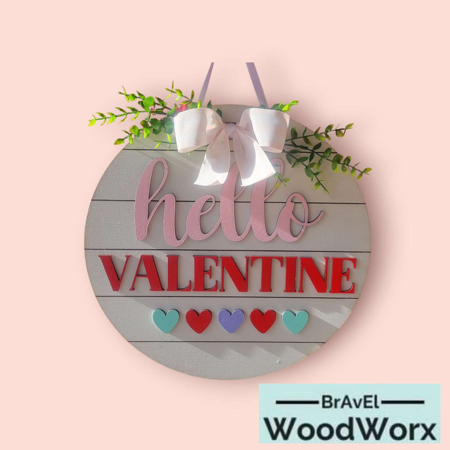 Hello Valentine Door Hanger – Charming Shiplap Seasonal Decor for Your Front Door