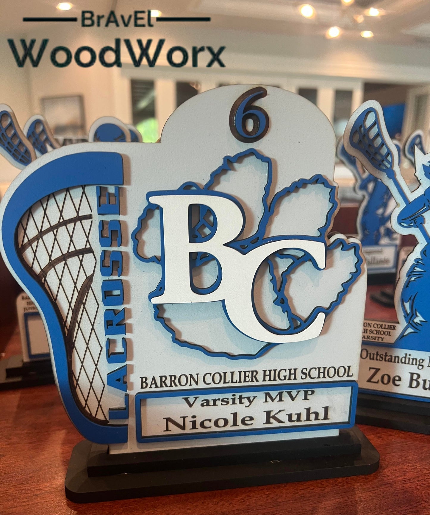 Lacrosse Award: Personalized Player Plaque