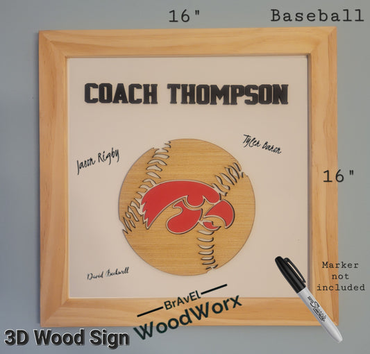 Personalized Coach Message Board for Players - Baseball