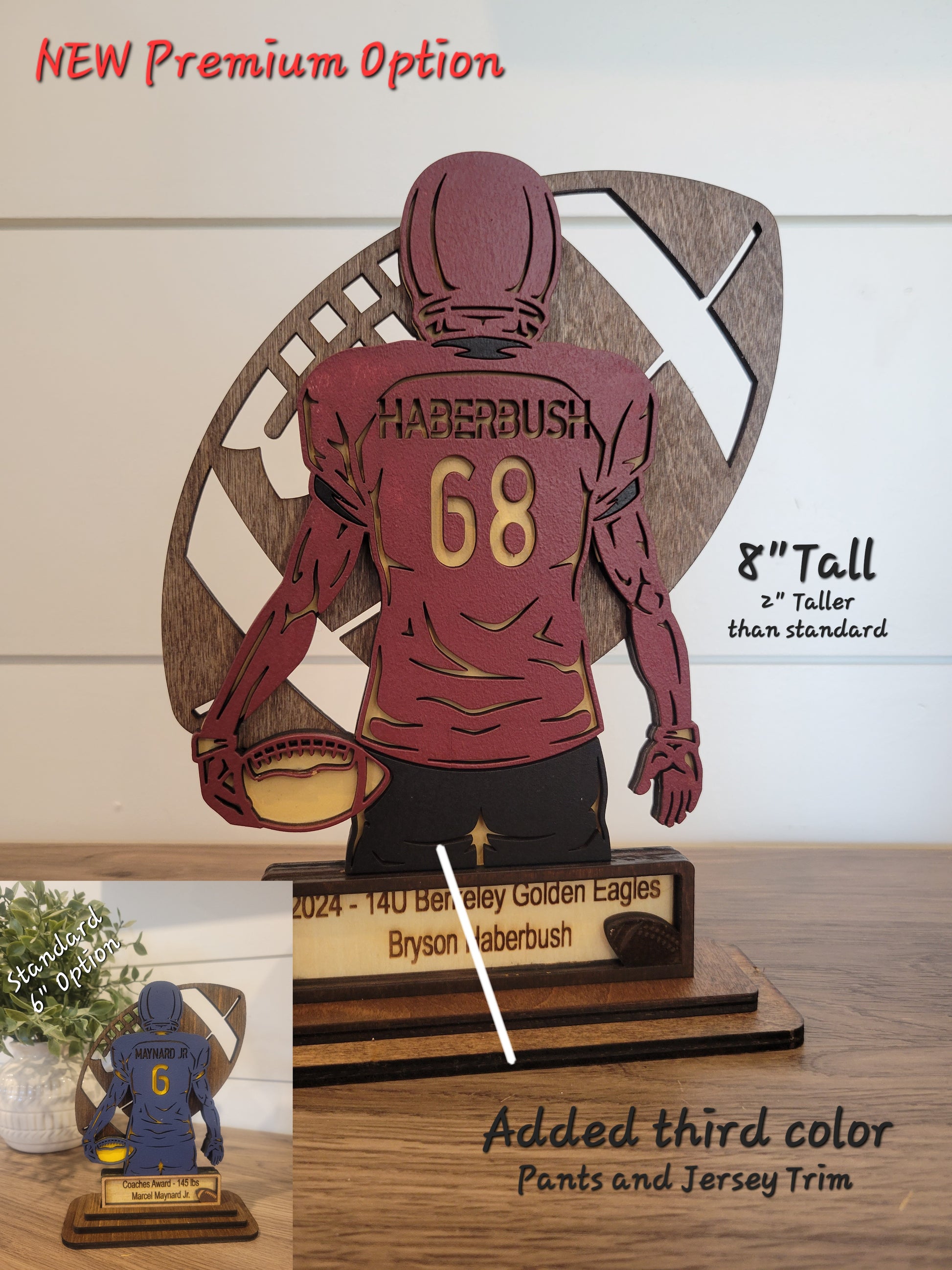 Premium Custom Youth Football Trophy – Personalized Team & Player Award