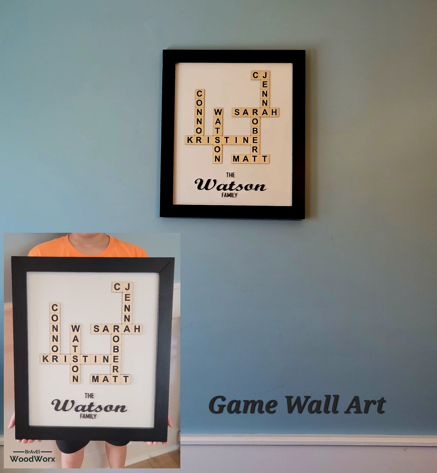 Scrabble Moments: Personalized Handmade Wooden Tile Signs