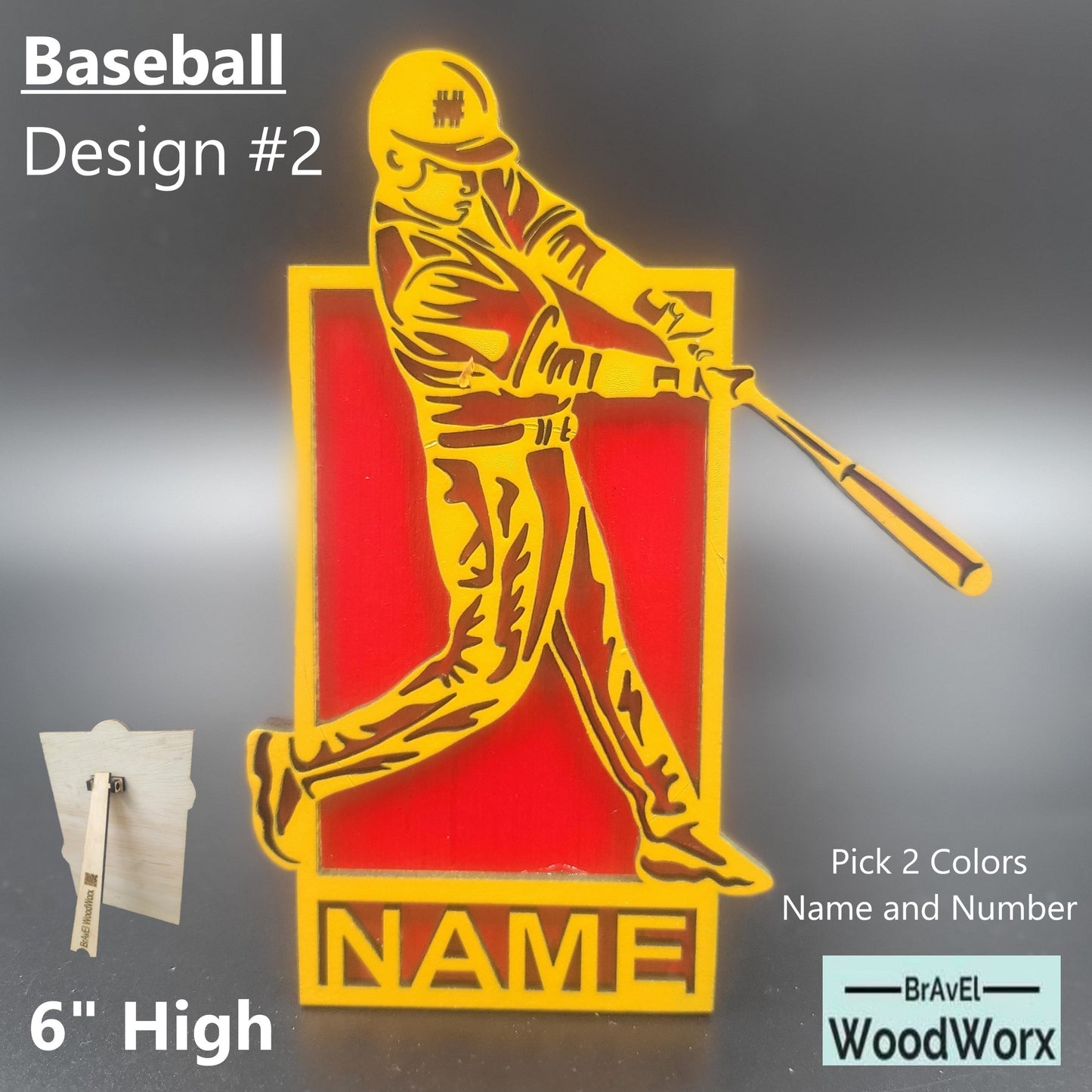 Small (6") Youth Baseball Team/Player Gift Trophy Memorabilia - Easel