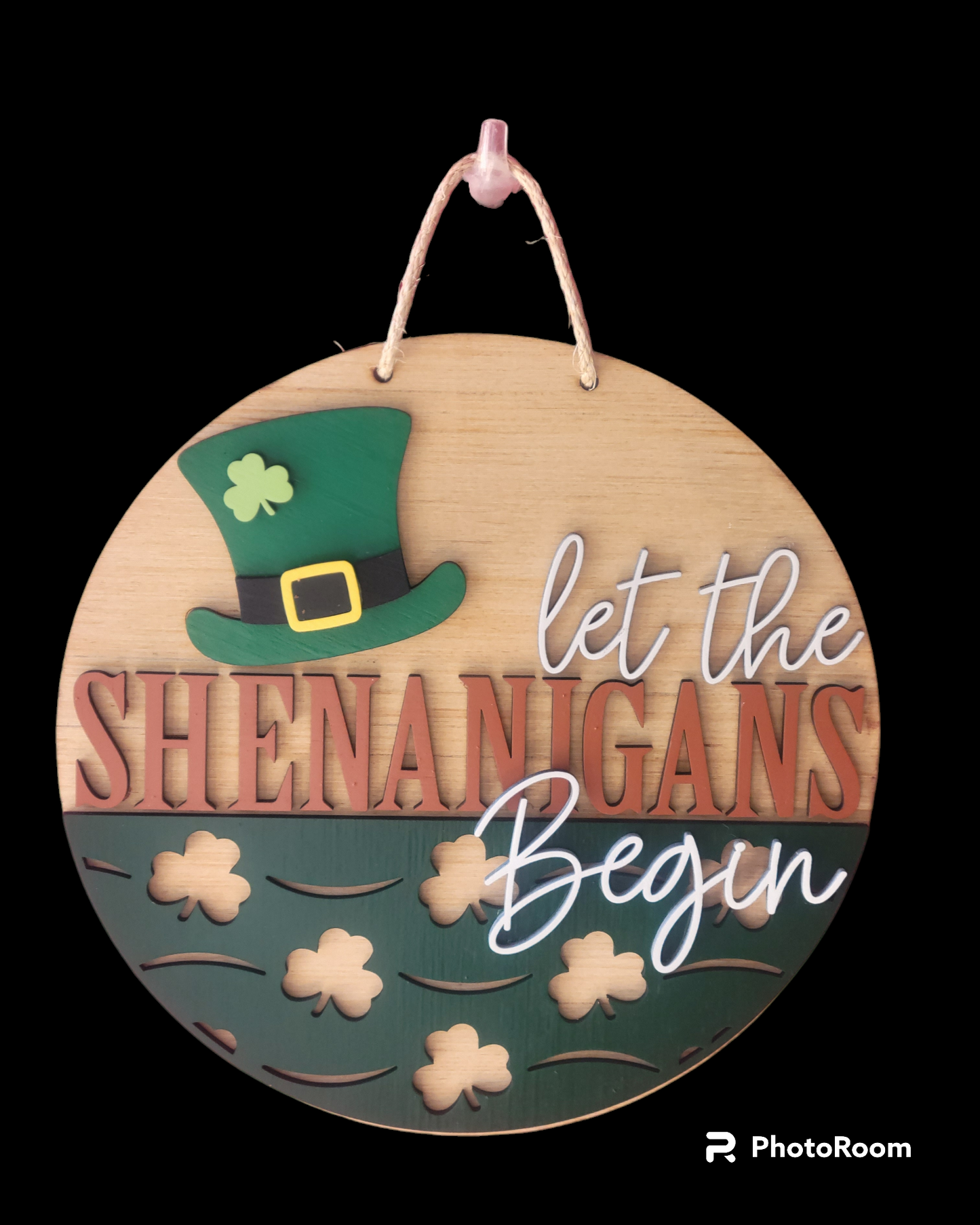 St. Paddy's Day - Shenanigans - 3D Wood Wall/Door Sign Wreath St. Patty's Day