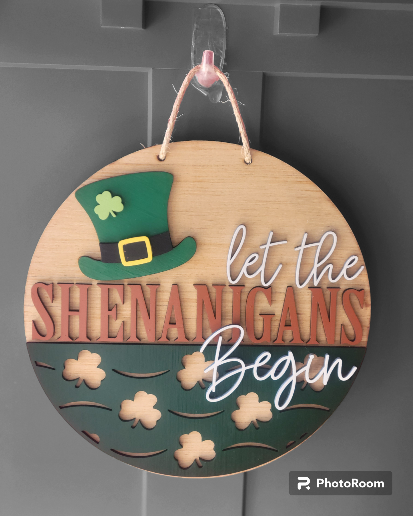 St. Paddy's Day - Shenanigans - 3D Wood Wall/Door Sign Wreath St. Patty's Day