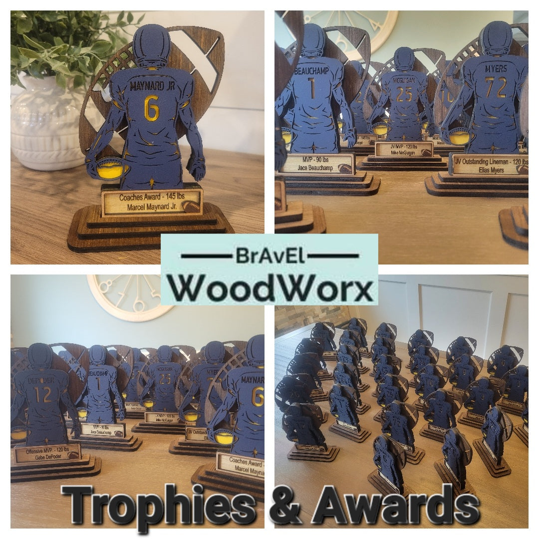 Custom Youth Football Team & Player Trophy Award