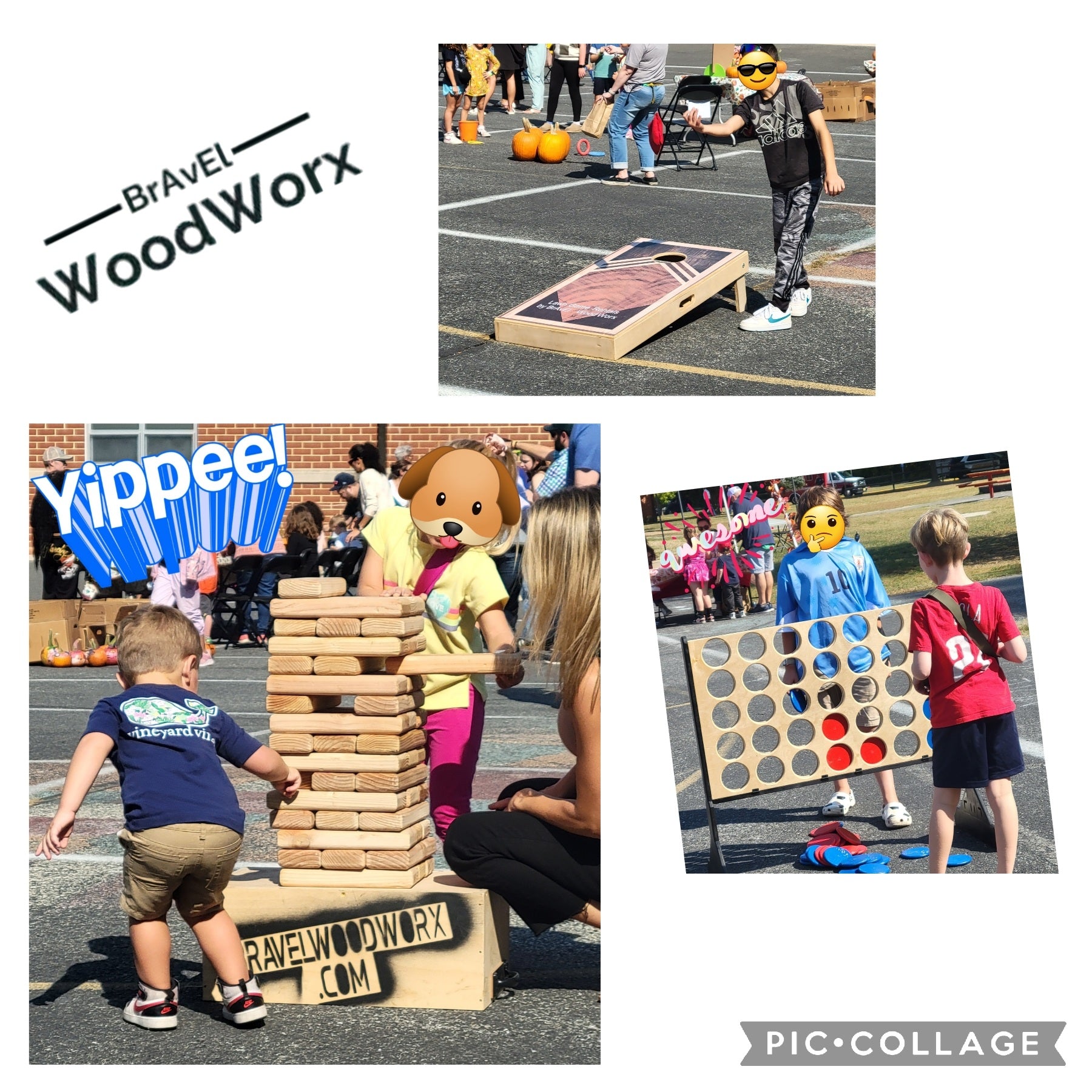 Artisan crafted outdoor game available for pickup only from BrAvEl WoodWorx in New Jersey
