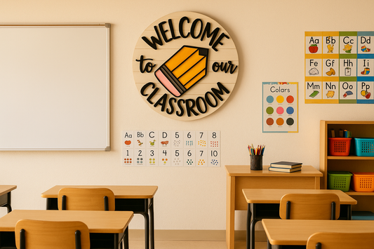 Classroom Welcome Sign on Wall