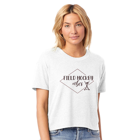 Field Hockey Vibes Women's Headliner Cropped Crewneck T-Shirt | Alternative 5114BP