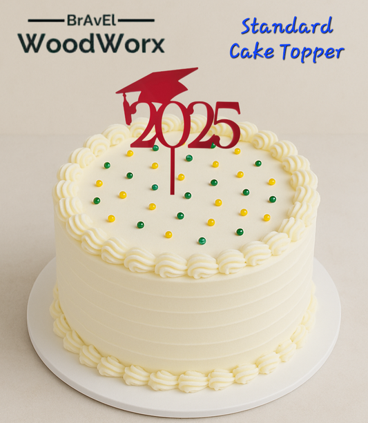 2025 Graduation Cake Topper – Acrylic Graduate Cap & Year Decoration