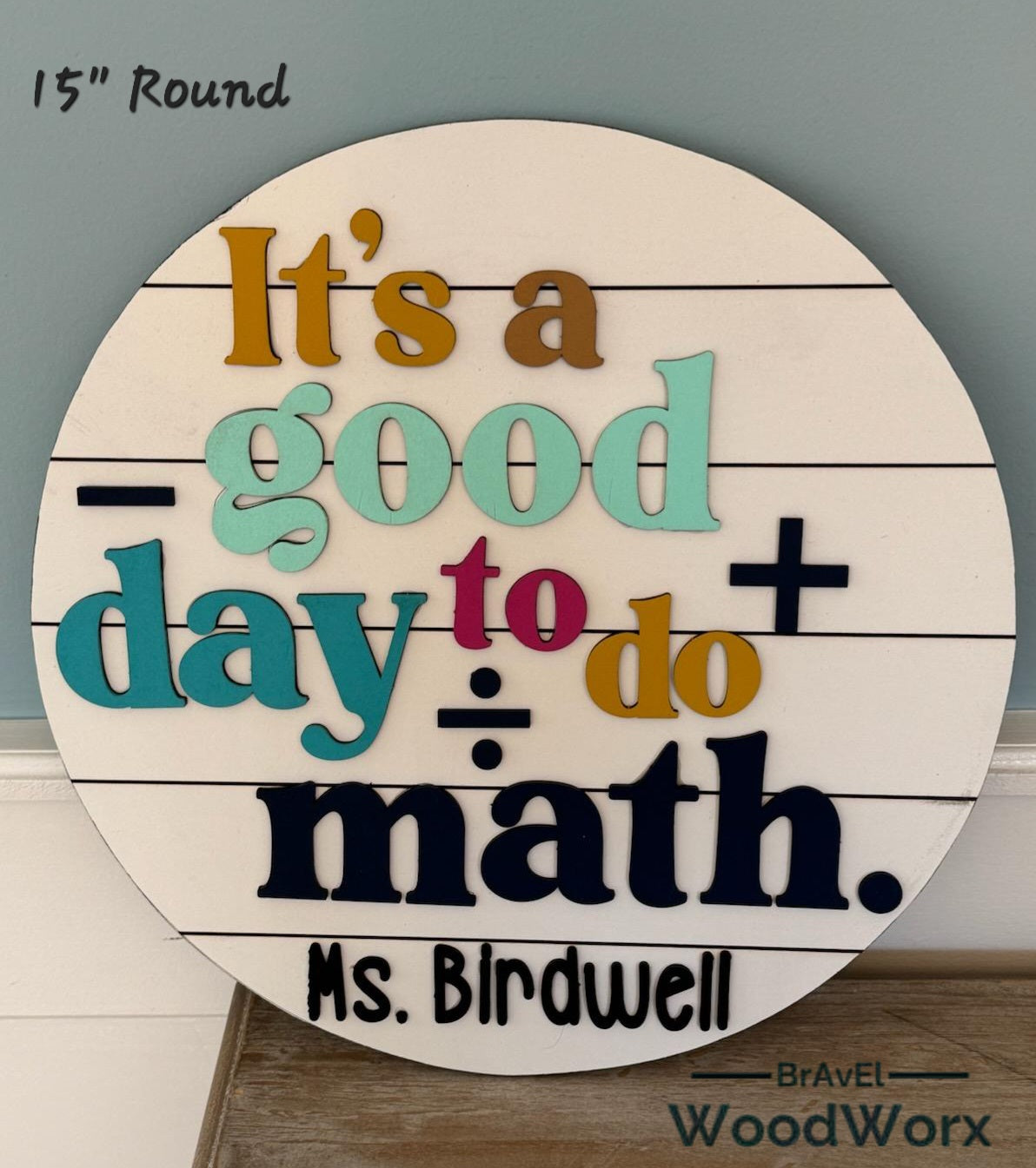 Maths Library Sign Personalized Math Teacher Classroom Sign - Custom Wood Door Sign ...