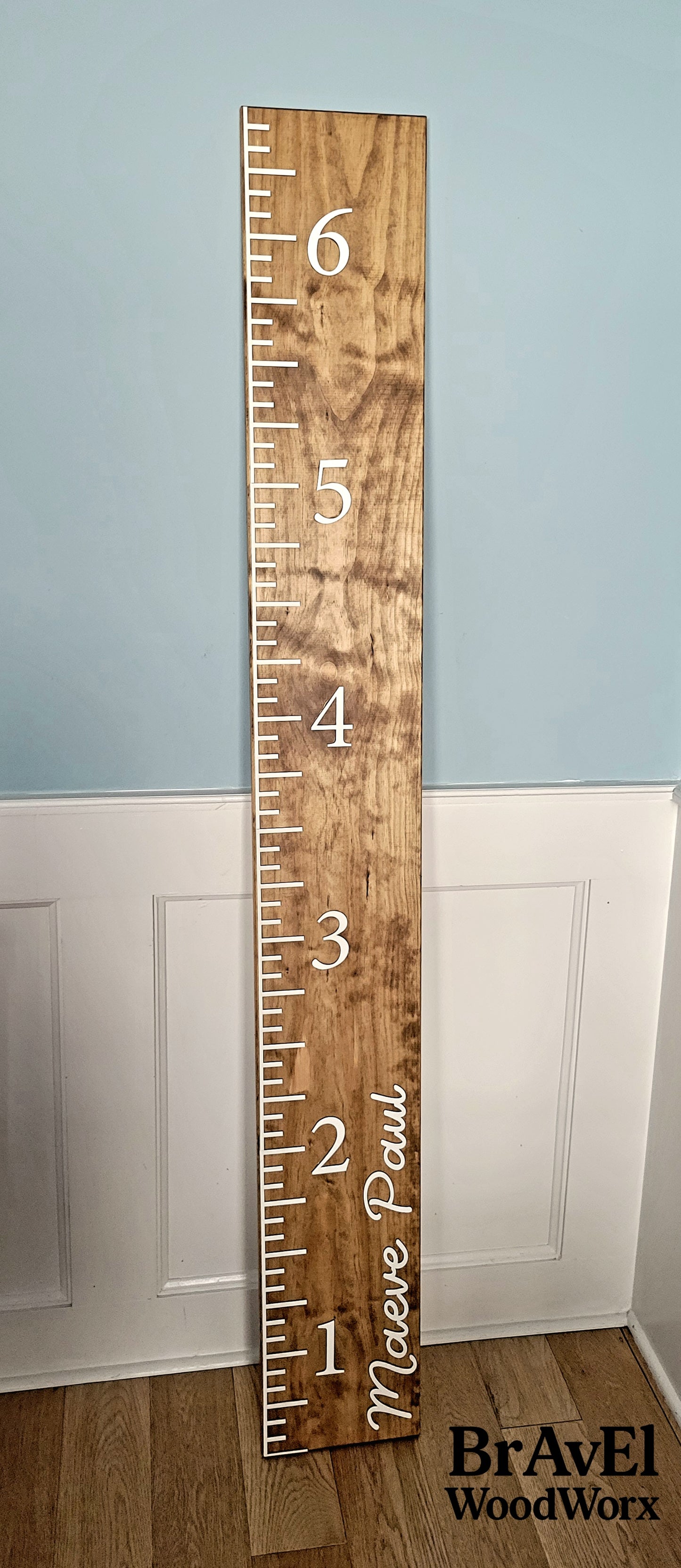 Handmade Personalized Growth Chart Board for Wall