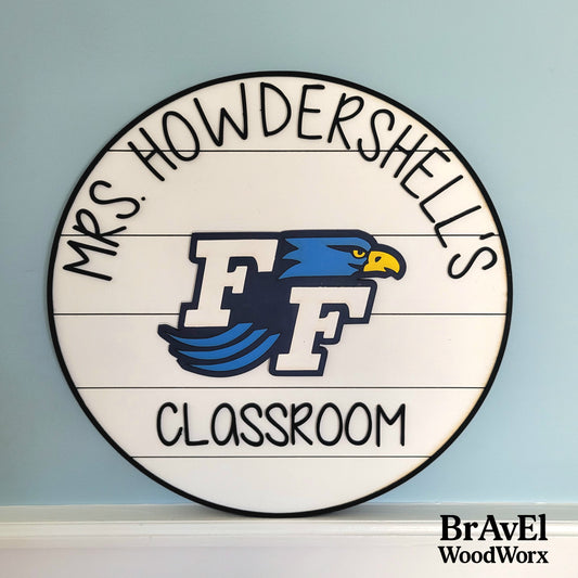Custom Teacher's Classroom Sign: Inspiring Education, Personalized Touch