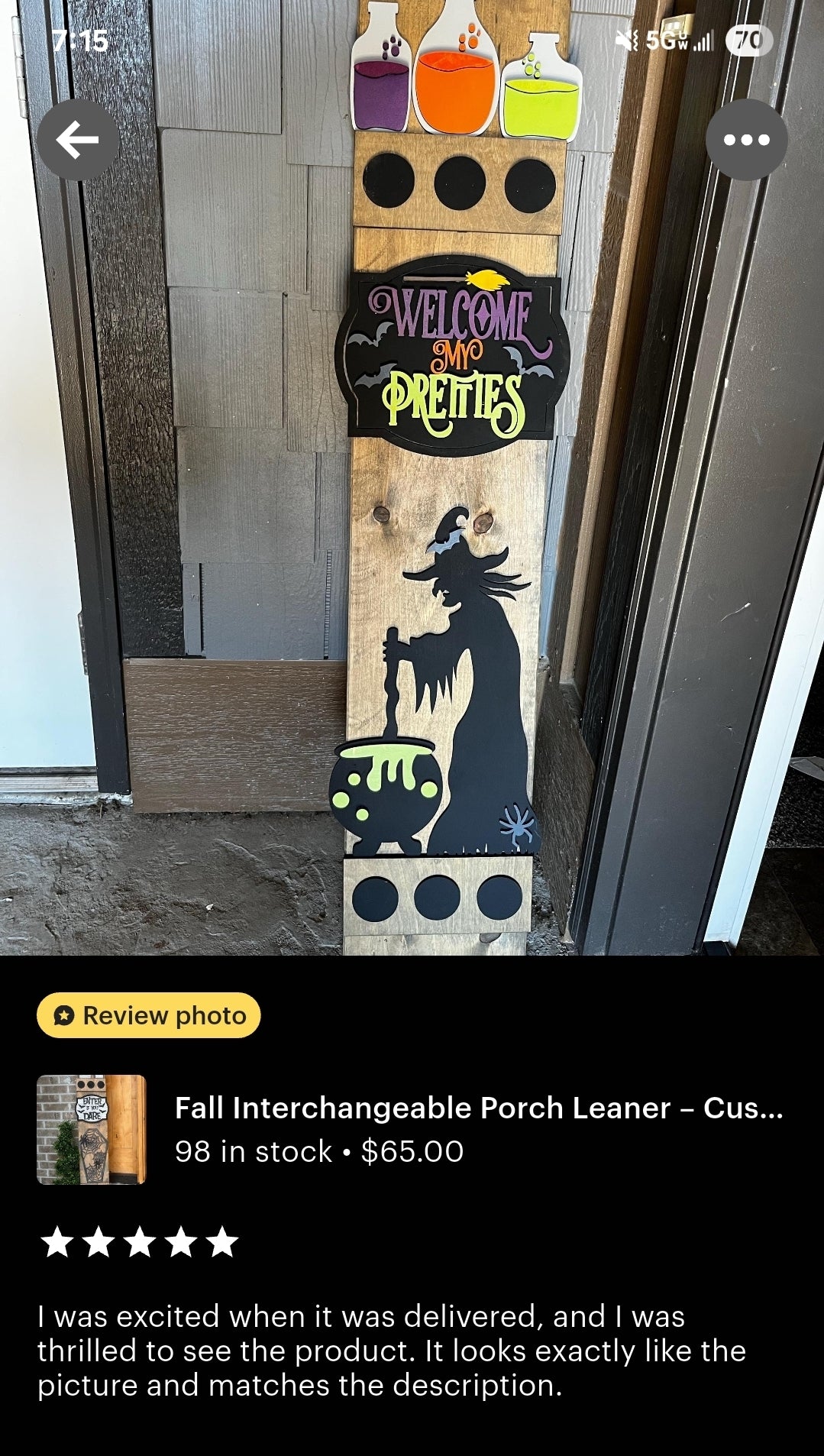 Fall Halloween Witch Interchangeable Porch Leaner – Custom Wooden Front Porch Sign with Swappable Holiday & Everyday Designs