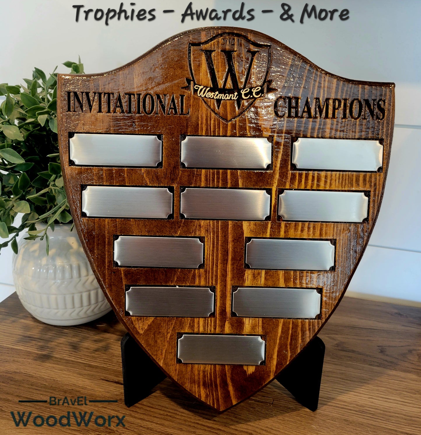 Custom Shaped Solid Wood Personalized Laser Engraved Plaque – Custom Engraving for Awards, Gifts & Decor