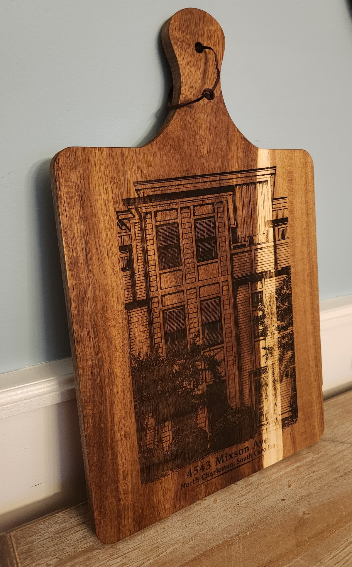 Custom Laser Engraved Charcuterie Board - 'Our Home'