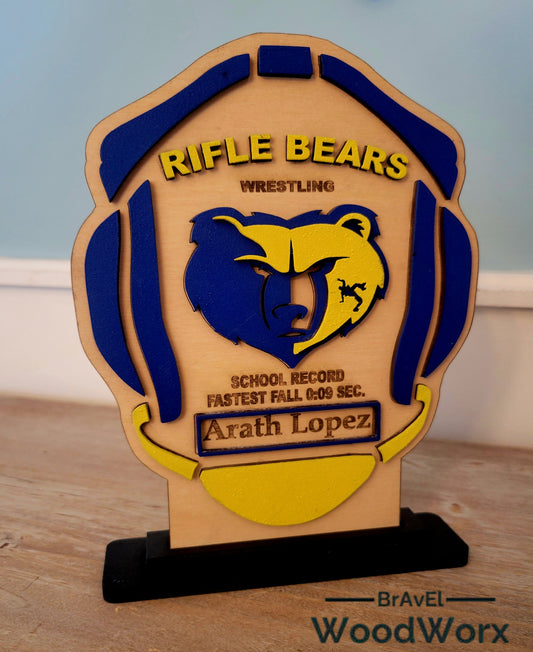 Champion Crown: Youth Wrestling Headgear Trophy