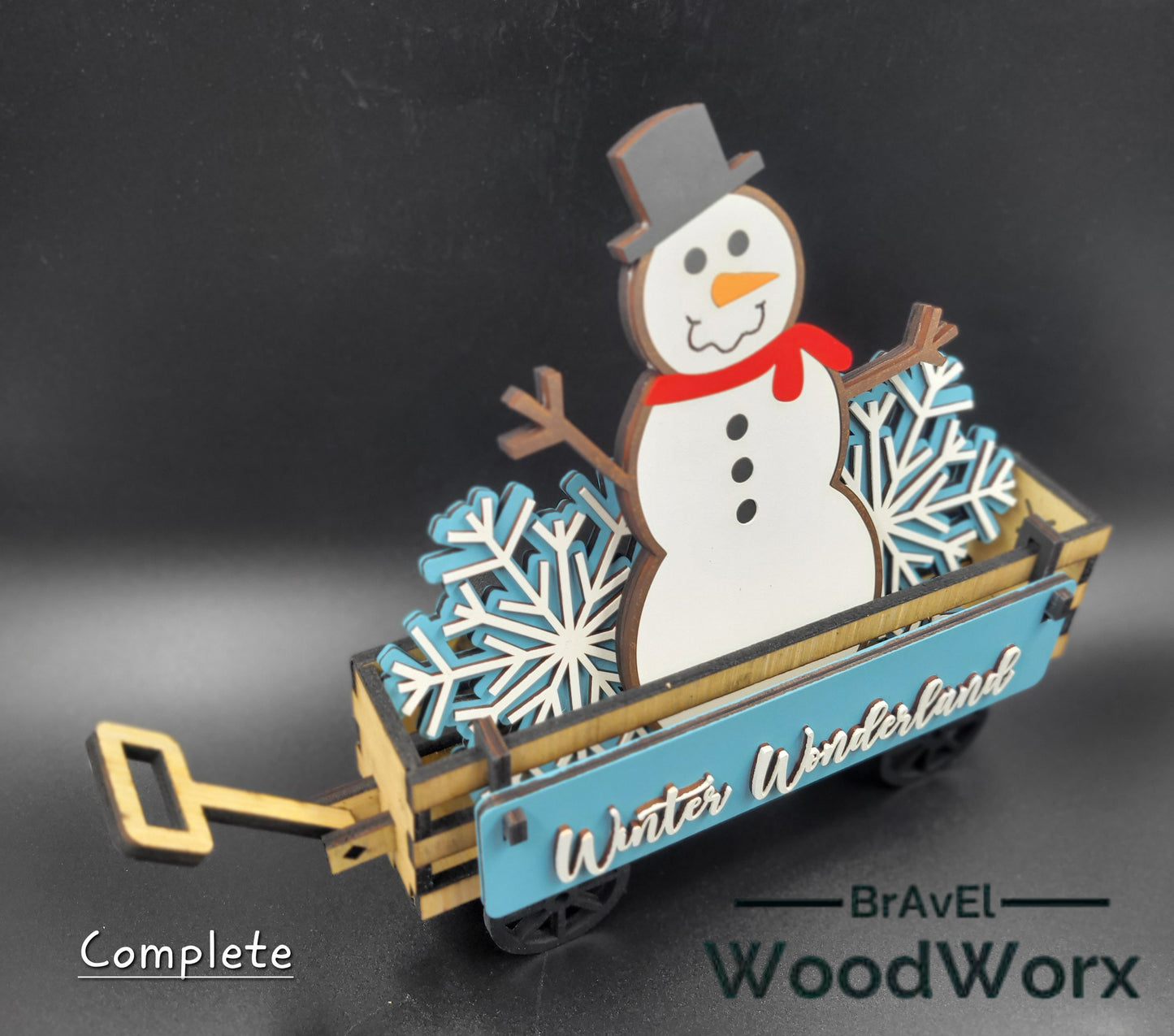 Winter Wonderland Farmhouse Wagon or Basket Shelf Sitter - Interchangeable