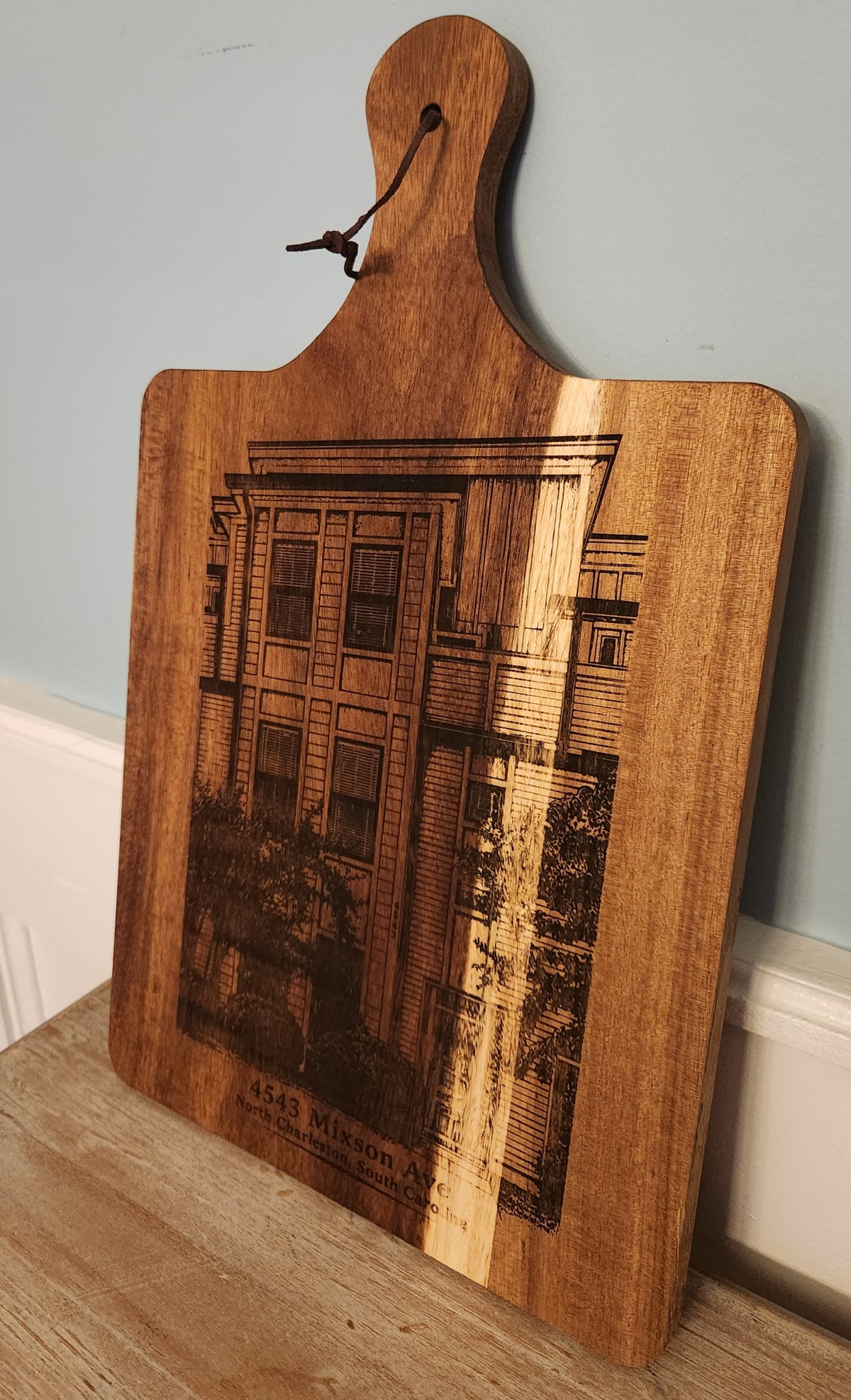 Custom Laser Engraved Charcuterie Board - 'Our Home'
