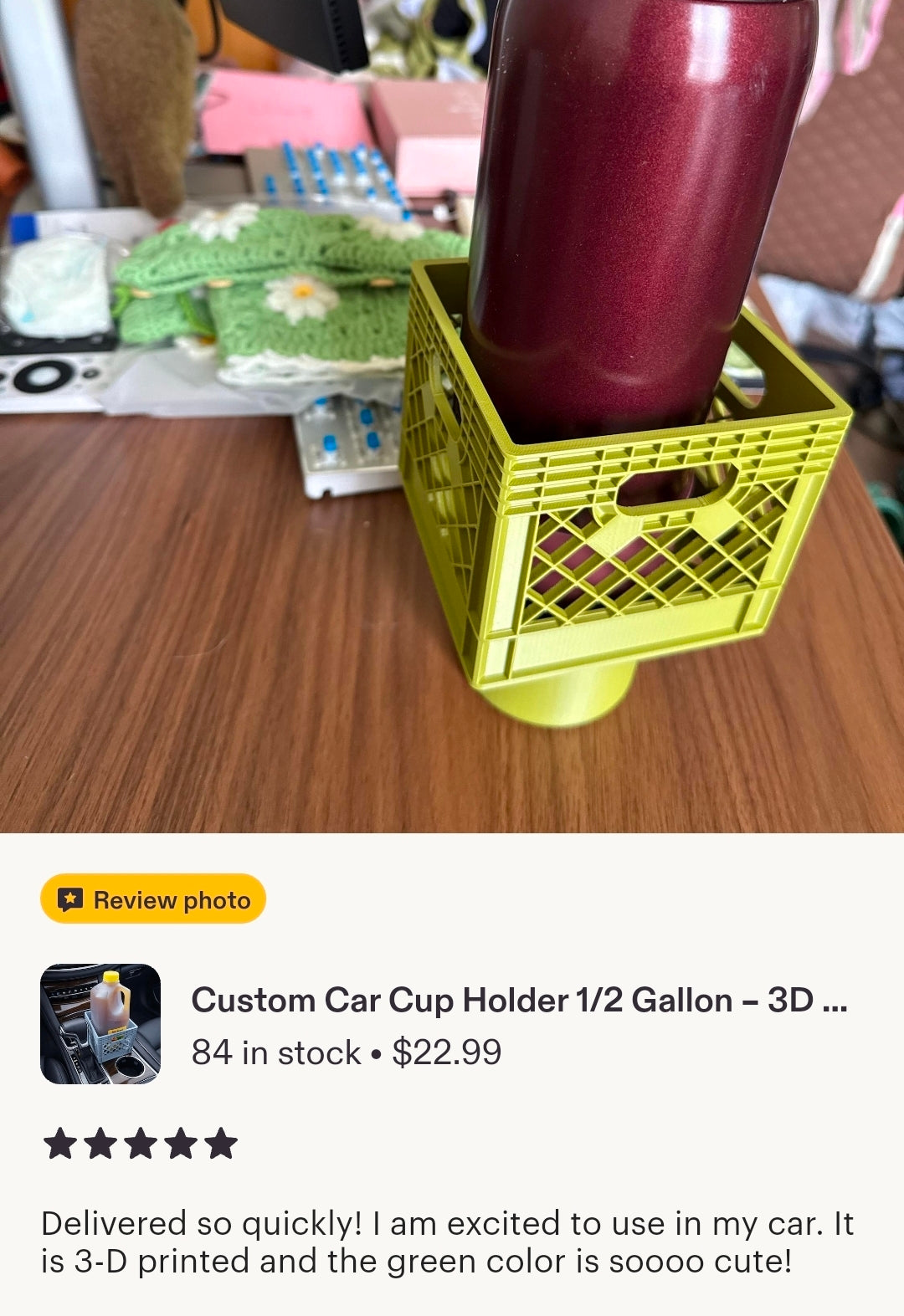Customizable 3D Printed 1/2 Gallon Container Holder - Choose Your Color!