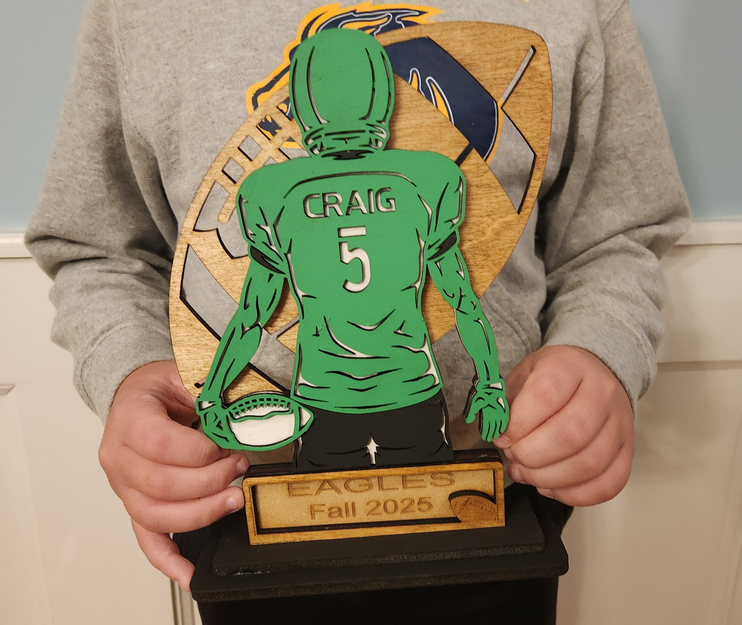 Premium Custom Youth Football Trophy – Personalized Team & Player Award
