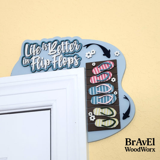 Life is Better in Flip Flops: Handmade Trim Hanger – Coastal Decor