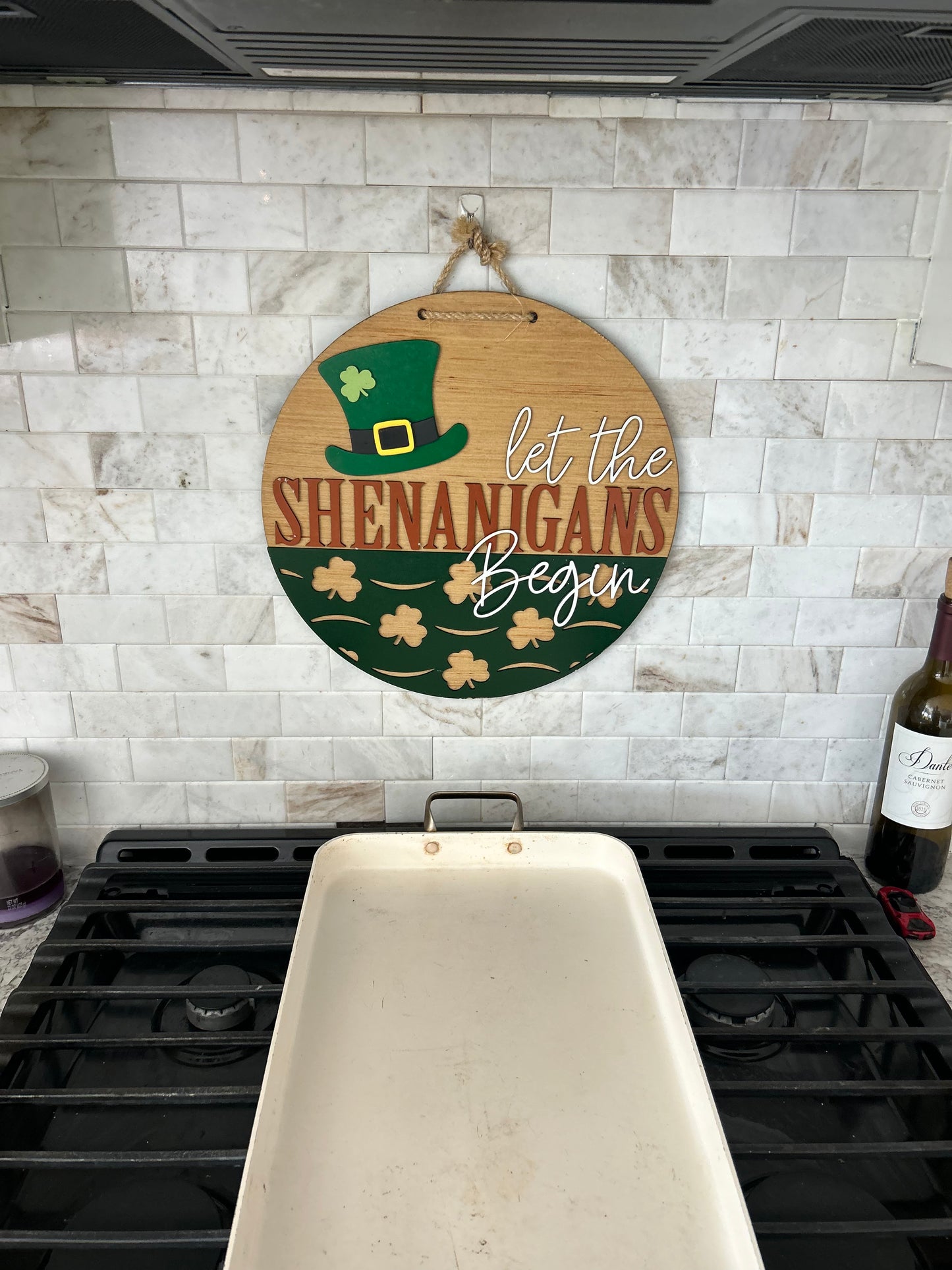 St. Paddy's Day - Shenanigans - 3D Wood Wall/Door Sign Wreath St. Patty's Day