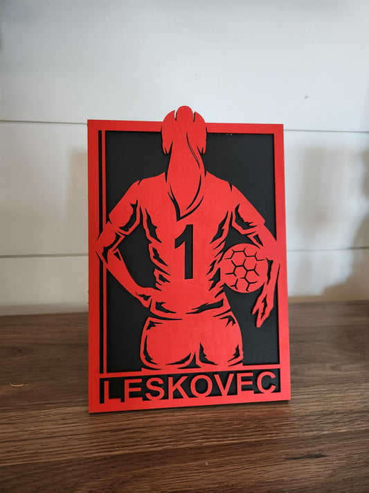 Personalized Soccer Team Player Gift Trophy Award- Sports Shelf Sitter Youth Team Colors Player Bulk Stand